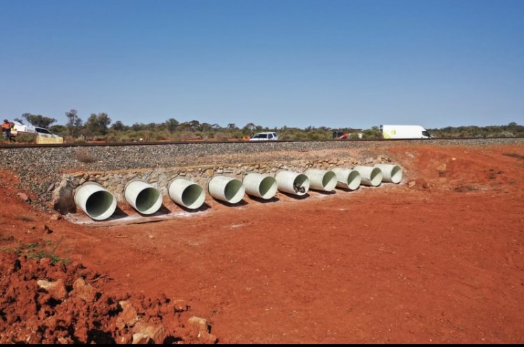 Relining drainage lines.