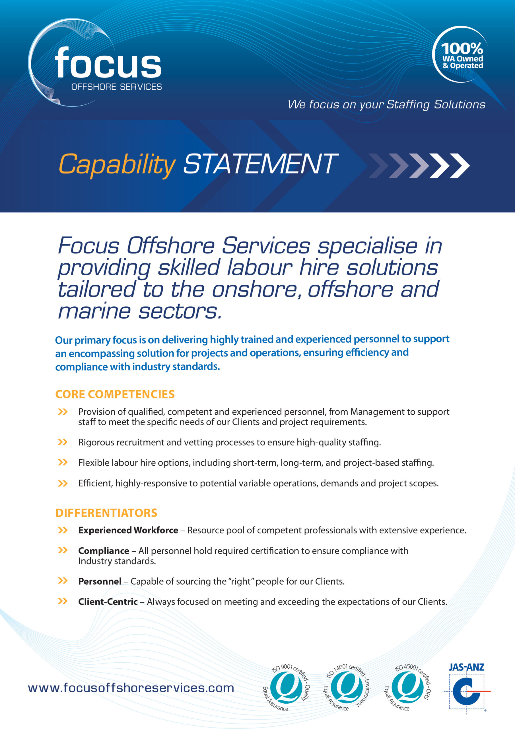 Focus A4 poster Cap Statment